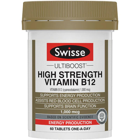 Swisse Ultiboost High Strength Vitamin B12 60 Tablets Swisse Ultiboost High Strength Vitamin B12 60 Tablets
