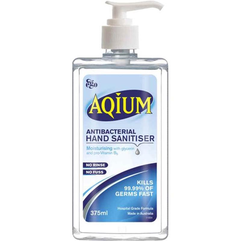 Aqium Antibacterial Hand Sanitiser 375mL