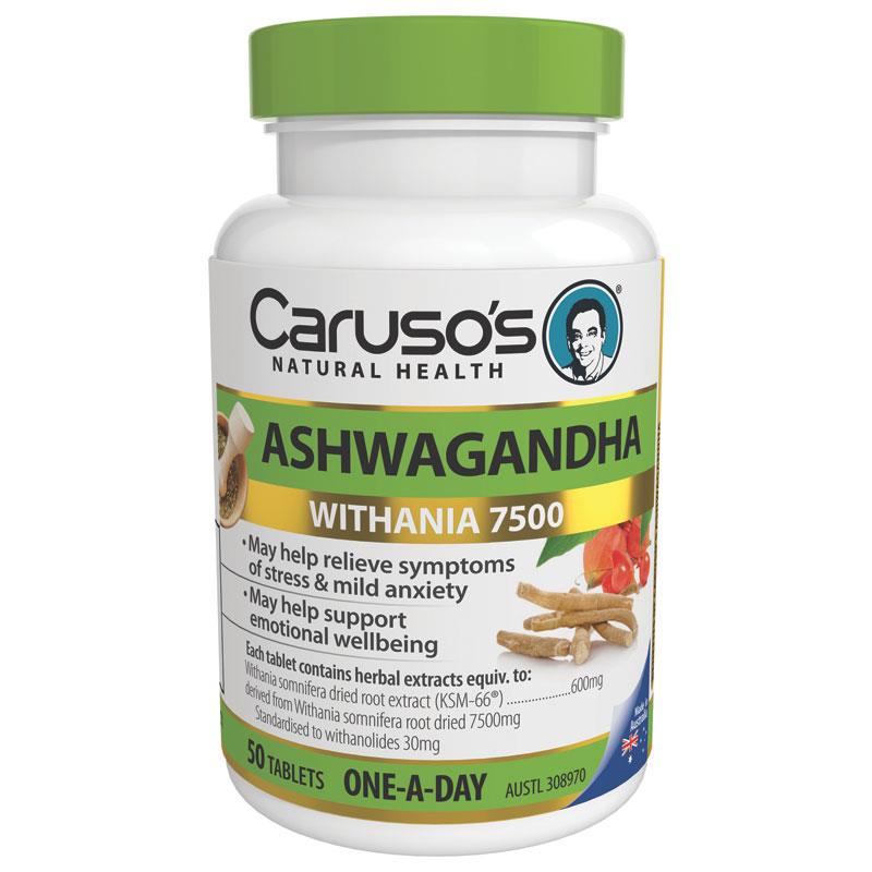 Caruso s Natural Health Ashwagandha 50 Tablets Better Value Pharmacy