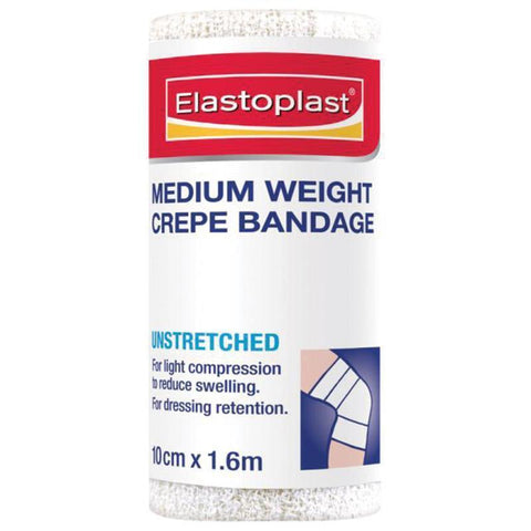 Elastoplast Medium Weight Crepe Bandage 10cm x 1.6m Elastoplast Medium Weight Crepe Bandage 10cm x 1.6m
