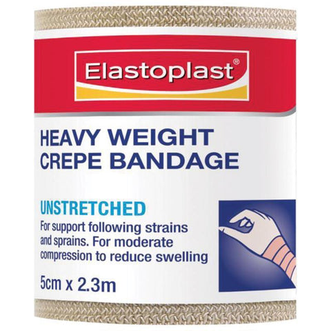 Elastoplast Heavy Weight Crepe Bandage 5cm x 2.3m Elastoplast Heavy Weight Crepe Bandage 5cm x 2.3m
