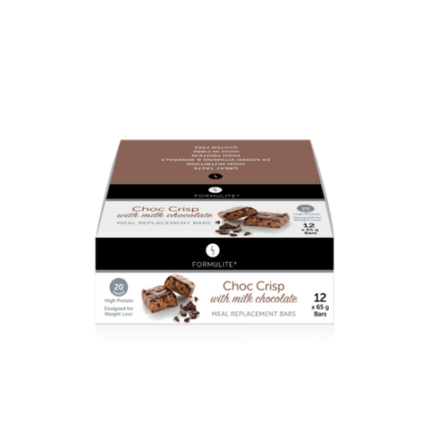 Formulite Meal Replacement 65g x 12 Bars Box – Choc Crisp Flavour Formulite Meal Replacement 65g x 12 Bars Box – Choc Crisp Flavour
