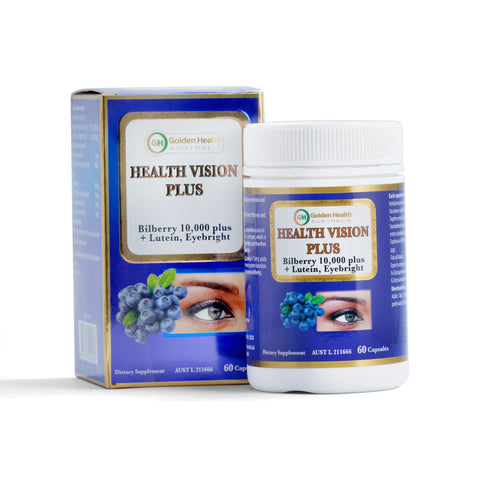 Golden Health Health Vision Plus 60 Capsules (Expiry 11/2025) Golden Health Health Vision Plus 60 Capsules (Expiry 11/2025)