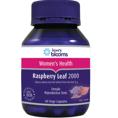Henry Blooms Raspberry Leaf 2000mg 60 Vegetarian Capsules Henry Blooms Raspberry Leaf 2000mg 60 Vegetarian Capsules