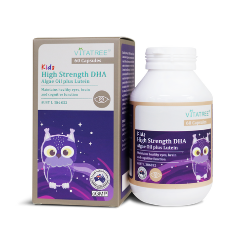 Vitatree Kids High Strength DHA Algae Oil plus Lutein 60 Capsules Vitatree Kids High Strength DHA Algae Oil plus Lutein 60 Capsules