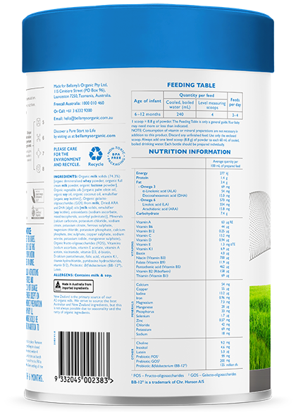 Bellamy's organic sales stage 2
