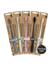 The Natural Family Co Bio Toothbrush Single - Pastel (Assorted)