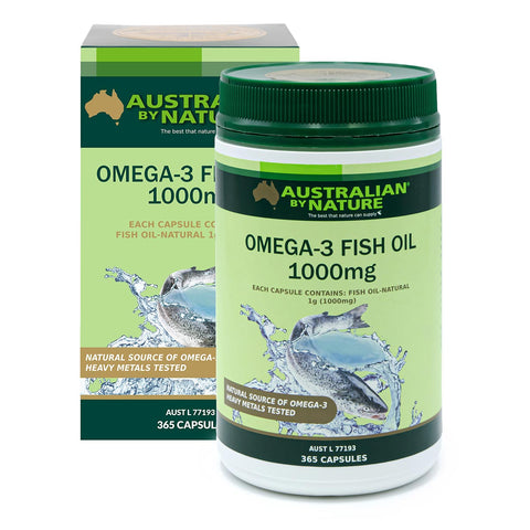 Australian By Nature Omega 3 Fish Oil 1000mg 365 Capsules Australian By Nature Omega 3 Fish Oil 1000mg 365 Capsules