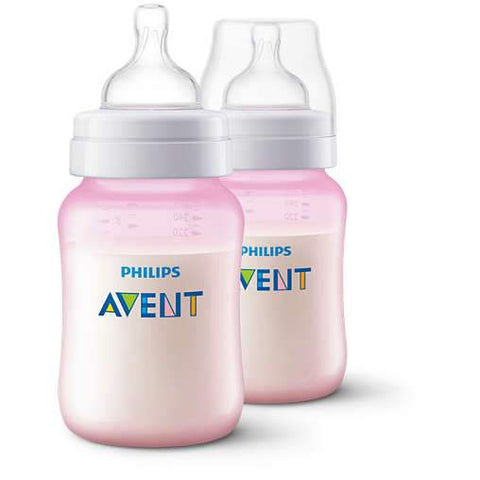 AVENT PINK BOTTLES  260ML 2PK AVENT PINK BOTTLES  260ML 2PK