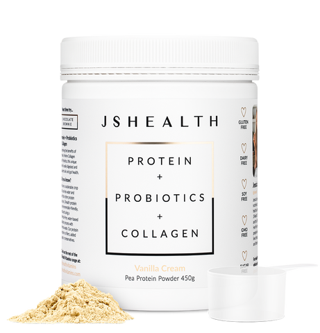 JSHealth Protein + Probiotics + Collagen Vanilla Cream Flavour 450g JSHealth Protein + Probiotics + Collagen Vanilla Cream Flavour 450g