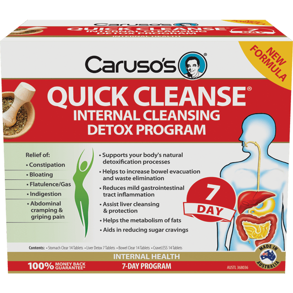 Caruso's Natural Health Quick Cleanse 7 Day Internal Cleansing Detox Program KIT