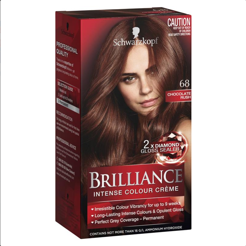 Schwarzkopf Brilliance Intense Permanent Hair Colour 68 Chocolate Rush