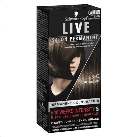 Schwarzkopf Live Salon Permanent 3.0 Dark Brown Schwarzkopf Live Salon Permanent 3.0 Dark Brown