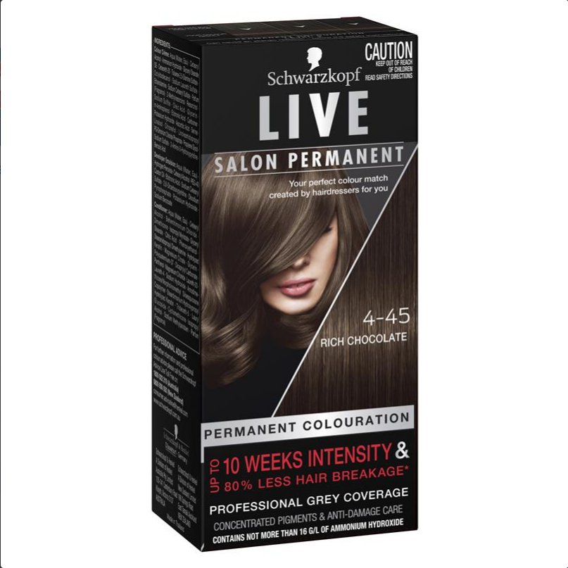 Schwarzkopf Live Salon Permanent 4.45 Rich Chocolate – Better