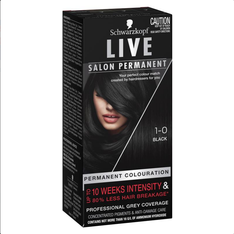 Schwarzkopf Live Salon Permanent 1.0 Black