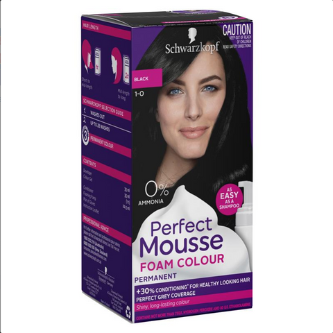 Schwarzkopf Perfect Mousse 1-0 Black Schwarzkopf Perfect Mousse 1-0 Black