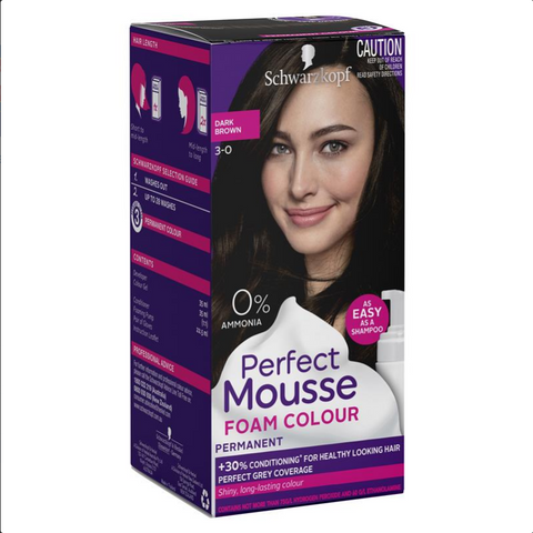 Schwarzkopf Perfect Mousse 3-0 Dark Brown Schwarzkopf Perfect Mousse 3-0 Dark Brown