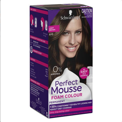 Schwarzkopf Perfect Mousse 6-0 Light Brown Schwarzkopf Perfect Mousse 6-0 Light Brown