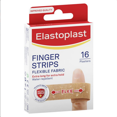 Elastoplast Flexible Fabric Finger Strips 16 Pack Elastoplast Flexible Fabric Finger Strips 16 Pack