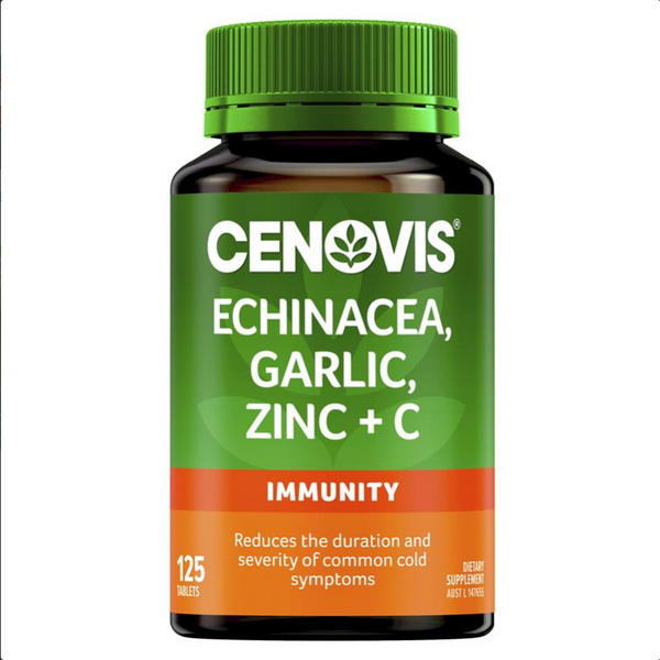 Cenovis Echinacea, Garlic, Zinc & C Contains Vitamin C 125 Tablets