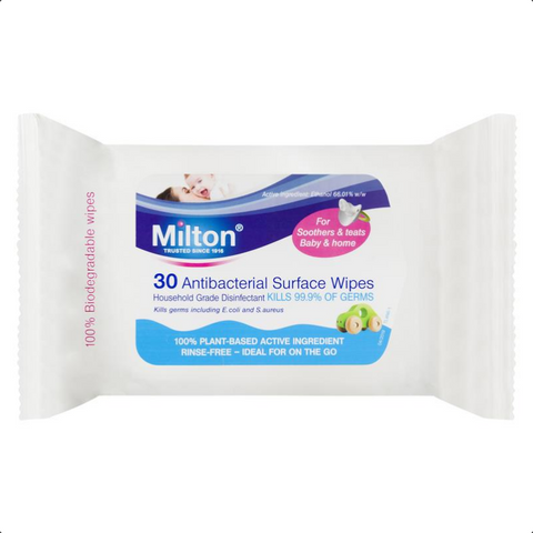 Milton Antibacterial Surface Wipes 30 Pack Milton Antibacterial Surface Wipes 30 Pack