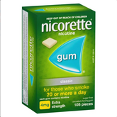 Nicorette Quit Smoking Extra Strength Classic Chewing Gum 4mg 105 Pieces
