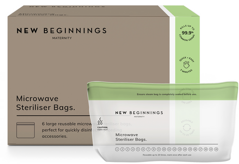 New Beginnings Microwave Steriliser Bags 6 Pack New Beginnings Microwave Steriliser Bags 6 Pack
