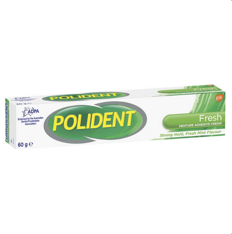 Polident Denture Adhesive Cream Fresh Mint 60g Polident Denture Adhesive Cream Fresh Mint 60g