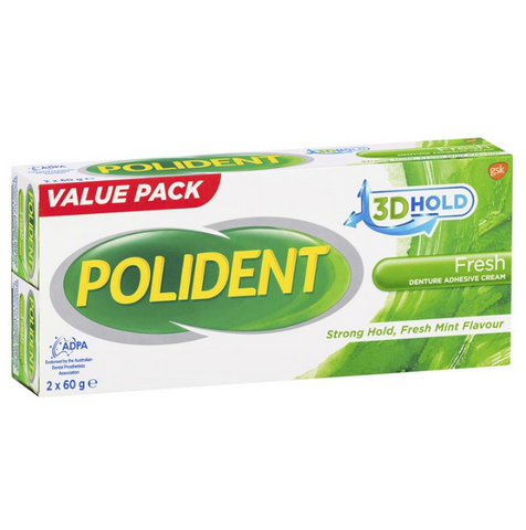 Polident Denture Adhesive Cream 2 x 60g Pack Polident Denture Adhesive Cream 2 x 60g Pack