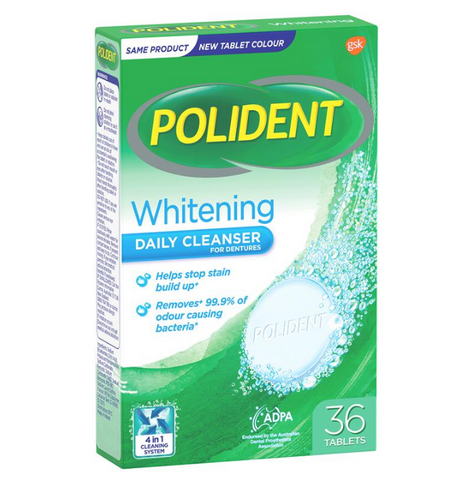 Polident Denture Cleanser Whitening 36 Tablets Polident Denture Cleanser Whitening 36 Tablets