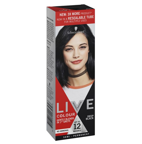 Schwarzkopf Live Colour Deep Black 75mL Schwarzkopf Live Colour Deep Black 75mL