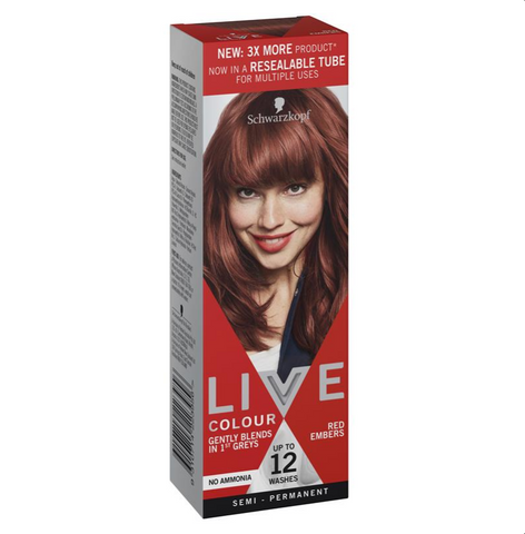 Schwarzkopf Live Colour Red Embers 75mL Schwarzkopf Live Colour Red Embers 75mL