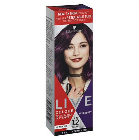 Schwarzkopf Live Colour Blueberry 75mL Schwarzkopf Live Colour Blueberry 75mL
