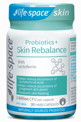 Life-Space Probiotics + Skin Rebalance 30 Hard Capsules Life-Space Probiotics + Skin Rebalance 30 Hard Capsules
