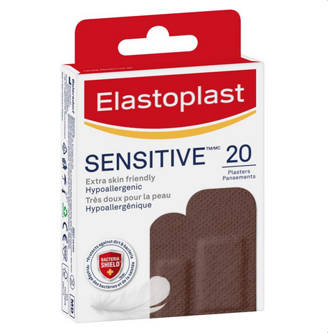 Elastoplast Sensitive Skin Tone Plasters 20 Dark Elastoplast Sensitive Skin Tone Plasters 20 Dark