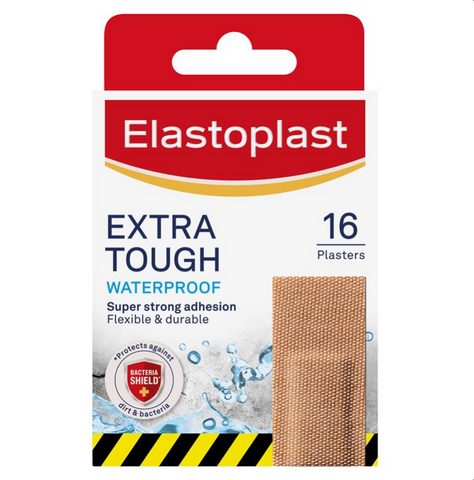 Elastoplast Extra Tough Waterproof Plasters 16 Pack Elastoplast Extra Tough Waterproof Plasters 16 Pack