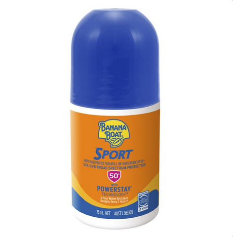 Banana Boat SPF 50+ Sport Roll On 75mL Banana Boat SPF 50+ Sport Roll On 75mL