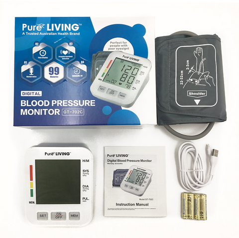 Blood Pressure Monitor - Pure Living Advanced Blood Pressure Monitor - 702C