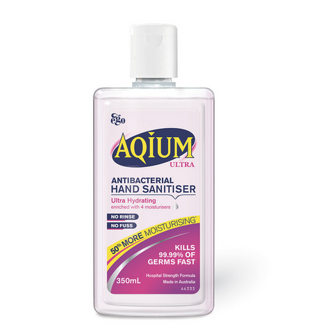 Aqium Antibacterial Hand Sanitiser Ultra 350mL Aqium Antibacterial Hand Sanitiser Ultra 350mL