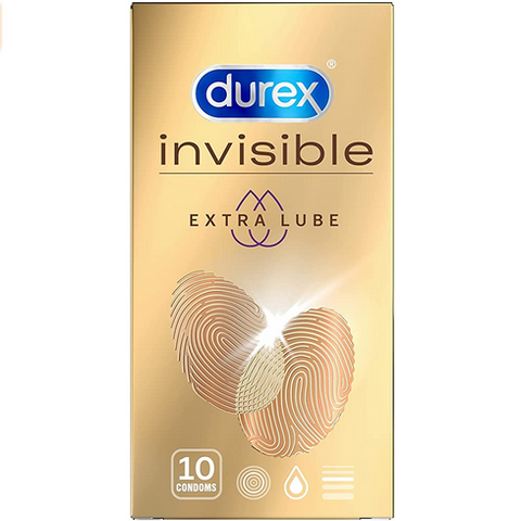 Durex Invisible Condoms Extra Lube 10 Packs