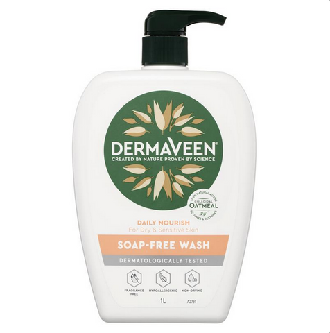DermaVeen Daily Nourish Soap-Free Wash for Dry & Sensitive Skin 1L DermaVeen Daily Nourish Soap-Free Wash for Dry & Sensitive Skin 1L