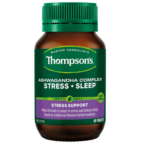 Thompsons Ashwagandha Complex Stress + Sleep 60 Tablets Thompsons Ashwagandha Complex Stress + Sleep 60 Tablets