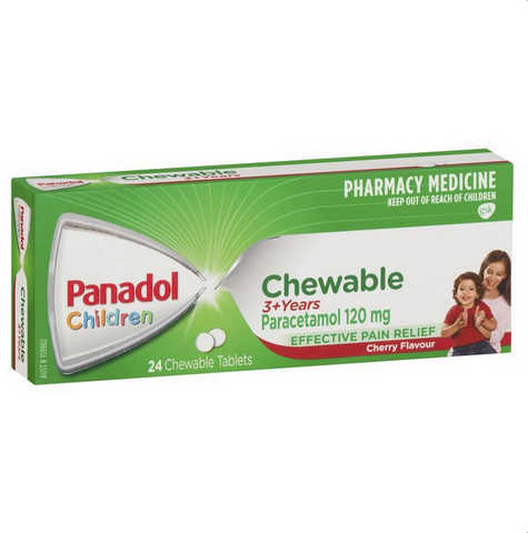 Panadol Children Chewable Tablets 3 Years+ 24 Tablets (LIMIT of ONE per Order) Panadol Children Chewable Tablets 3 Years+ 24 Tablets (LIMIT of ONE per Order)
