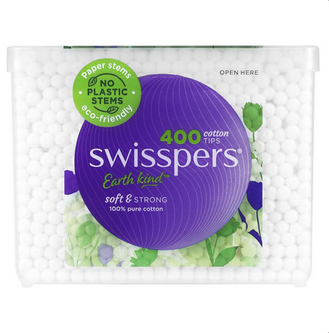 Swisspers Paper Stems Cotton Tips 400 Pack Swisspers Paper Stems Cotton Tips 400 Pack