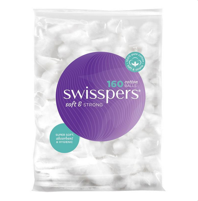 Swisspers Cotton Ball 160 White Pack