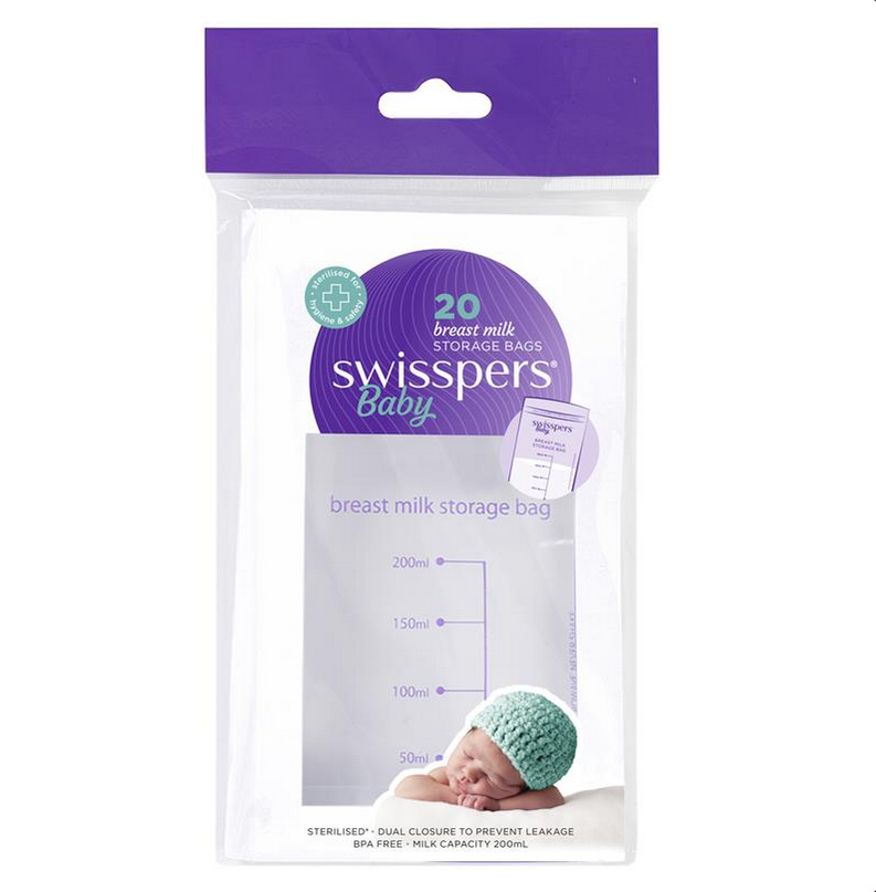 Swisspers Breast Milk Storage Bags 20 Pack