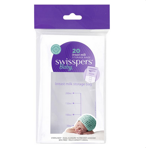 Swisspers Breast Milk Storage Bags 20 Pack Swisspers Breast Milk Storage Bags 20 Pack