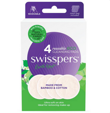 Swisspers Earth Kind Reusable Eco Cleansing Pads 4 Pack Swisspers Earth Kind Reusable Eco Cleansing Pads 4 Pack
