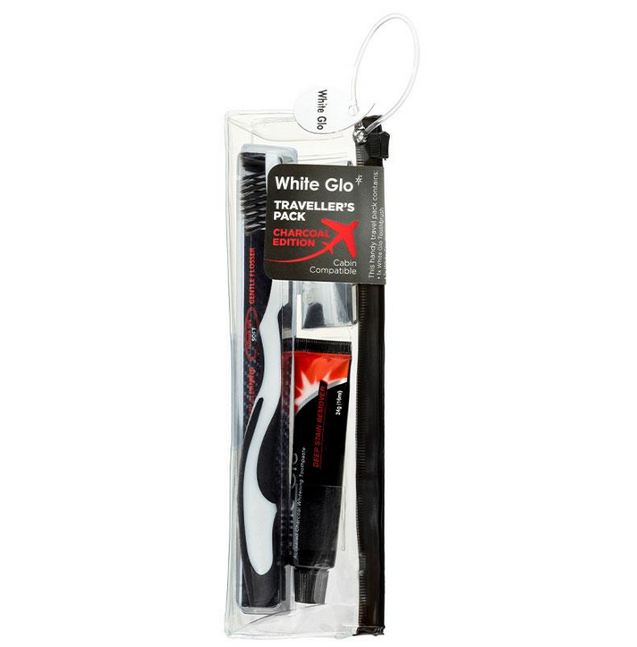 White Glo Charcoal Travellers Pack