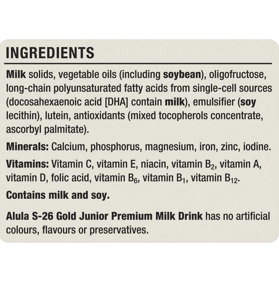 S26 Alula Gold 4 Junior 2 Year+ 900g S26 Alula Gold 4 Junior 2 Year+ 900g